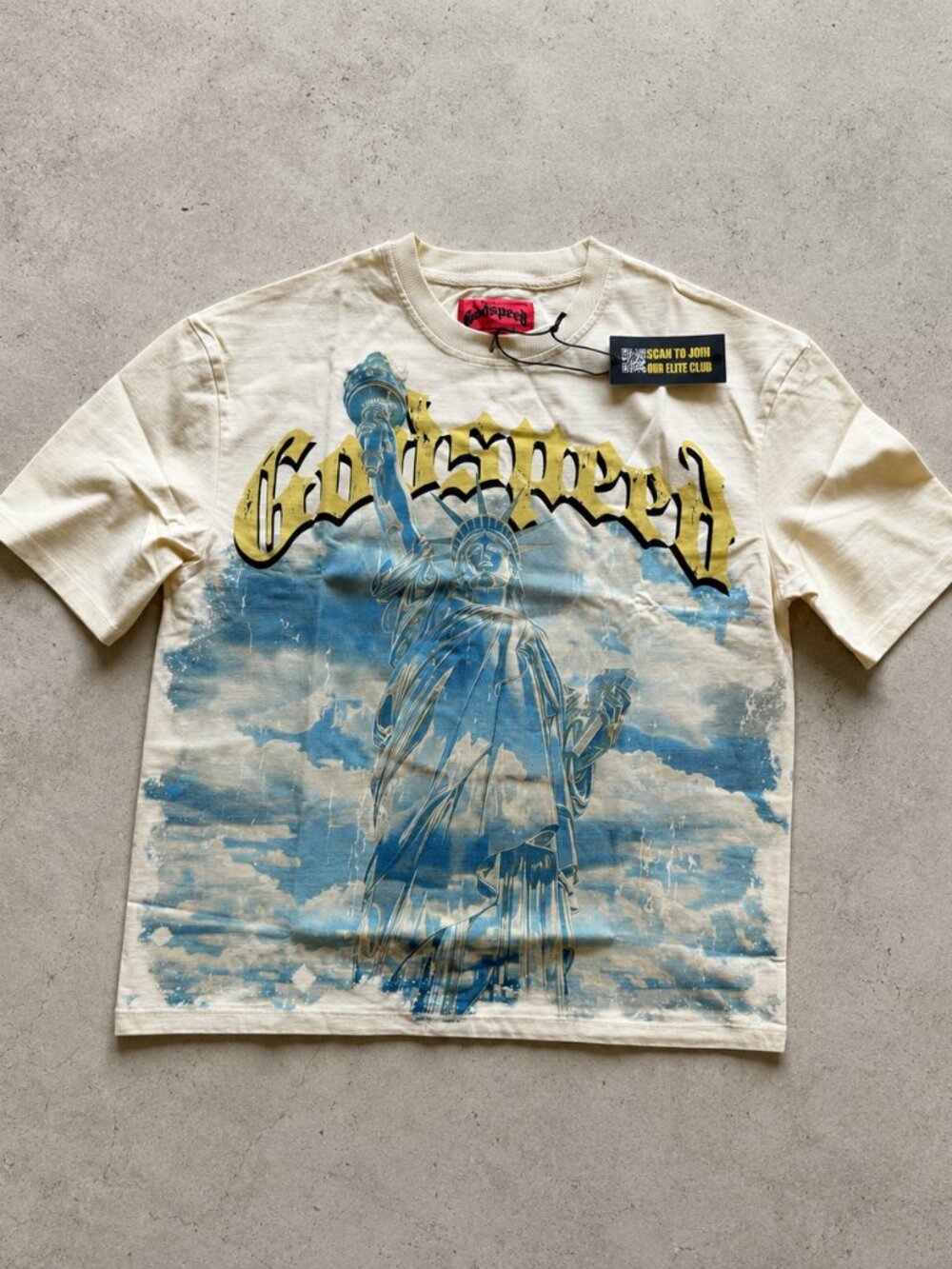 Godspeed Chrome Liberty T Shirt Cream Size M New